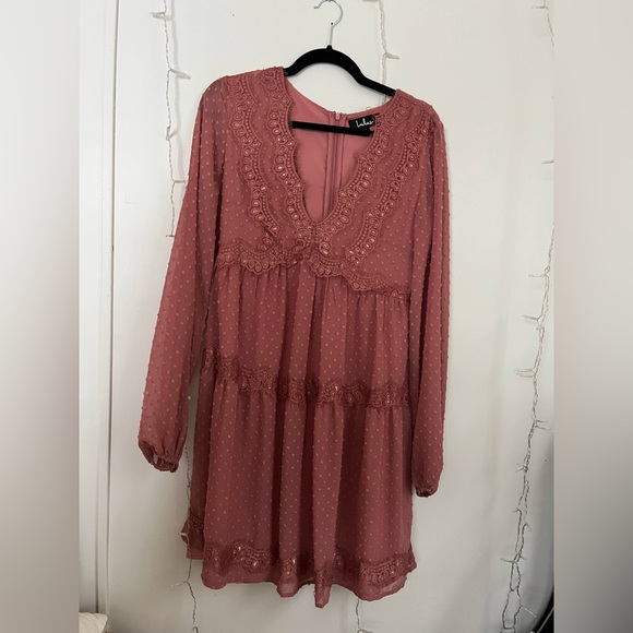 Long sleeve boho lulu dress. - Picture 1 of 2